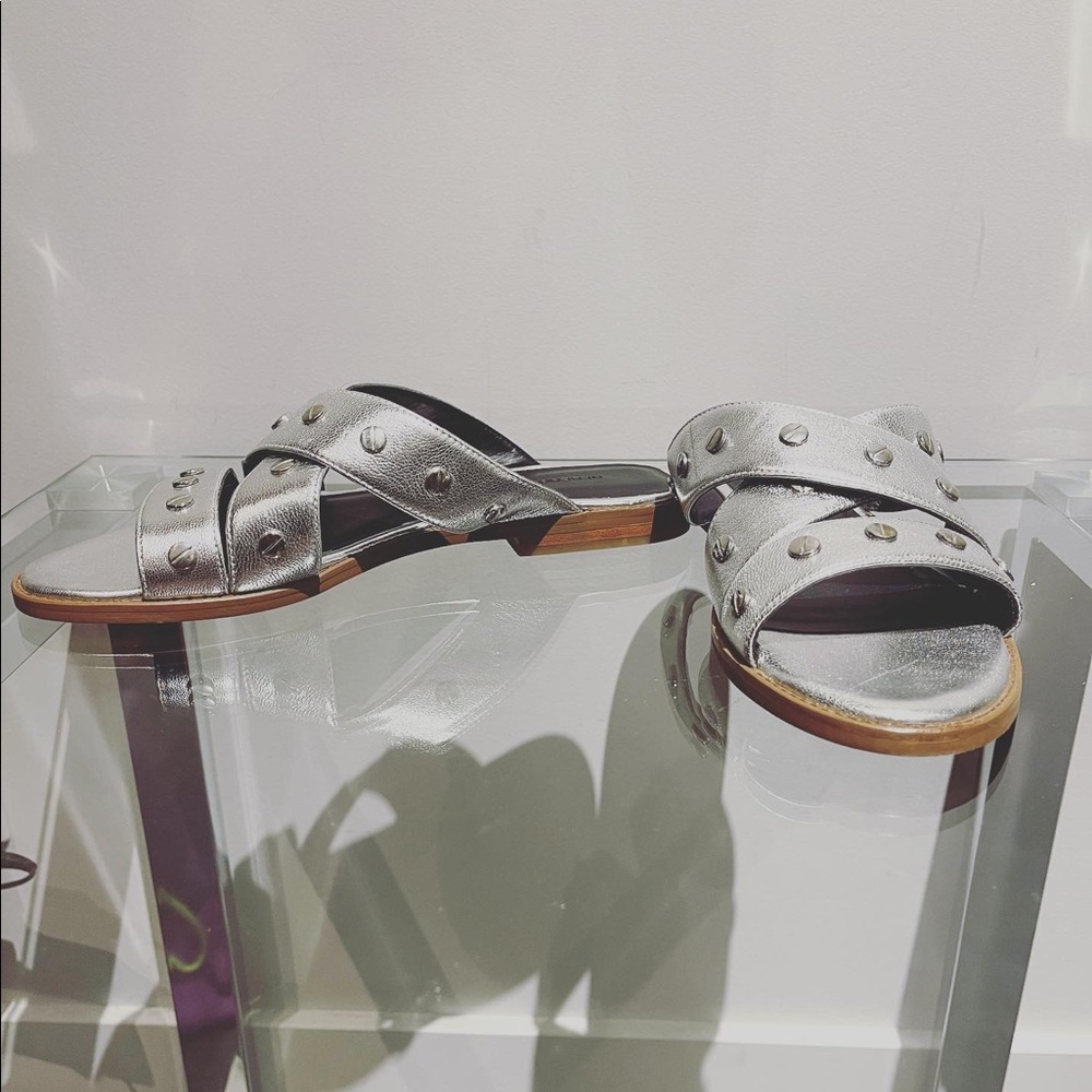 Rebecca Minkoff. Silver studded sandals. Brand new without tags